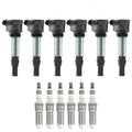 Set of 6 Ignition Coils & NGK Ruthenium HX Spark Plugs for Enclave CTS F-150