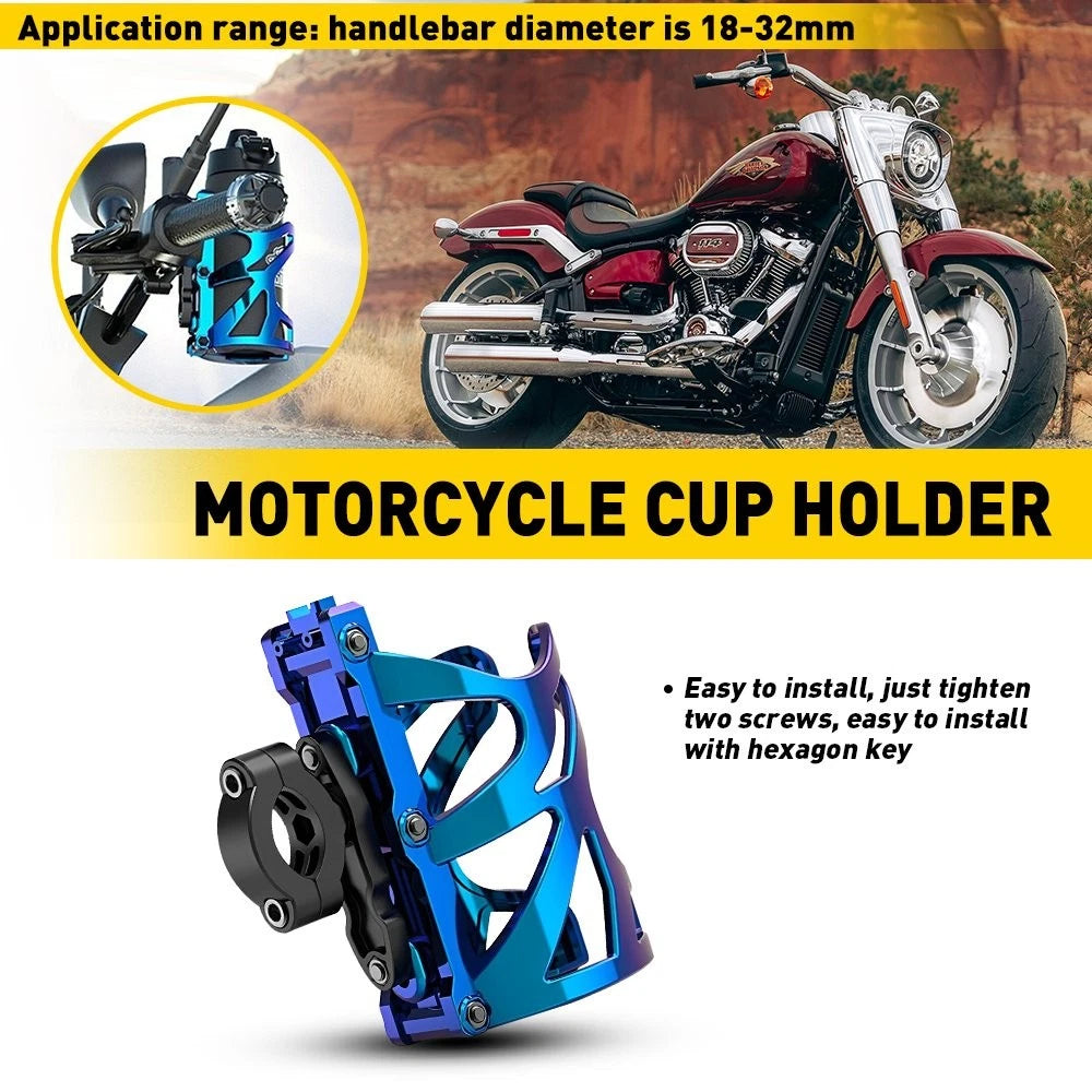 Cup Holder Mount for ATV Bike Motorcycle (Handlebar)