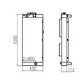 Radiator for Hyundai Excavator R210LC-9 R250LC-9 (11Q6-40630 11Q6-40631)