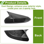 Set of 2 Side Mirror Cover Caps for Honda Civic (2016–2021) - Black