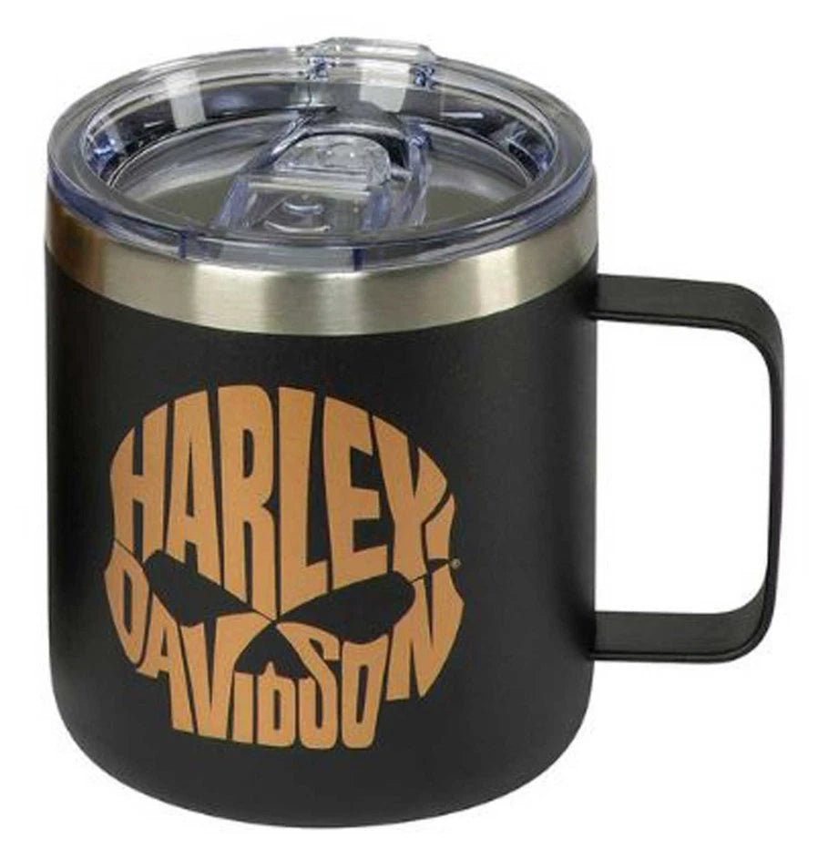 Set of 2 Copper Skull Travel Mugs for Harley Davidson (All Models)