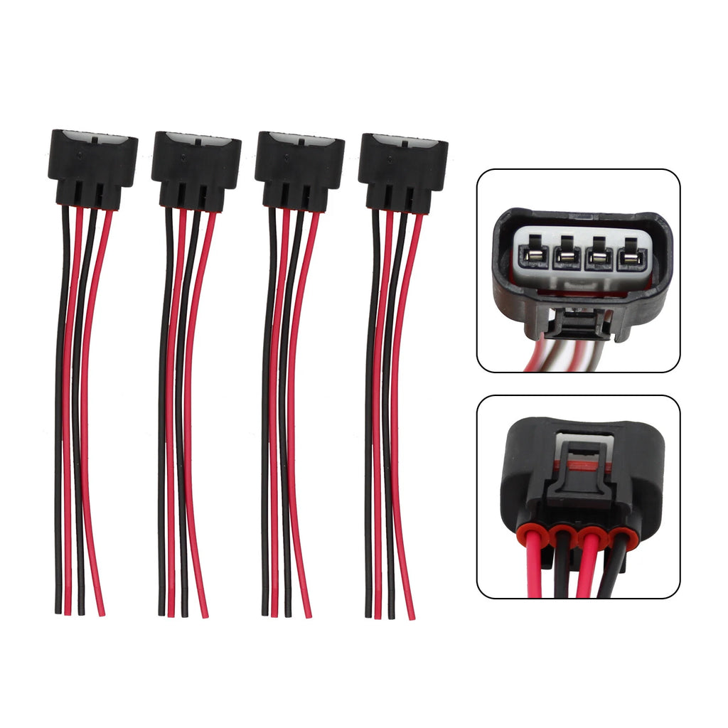 Set of 4 Ignition Coil Female Connector Plug Harness for Toyota Camry (2002–2010)