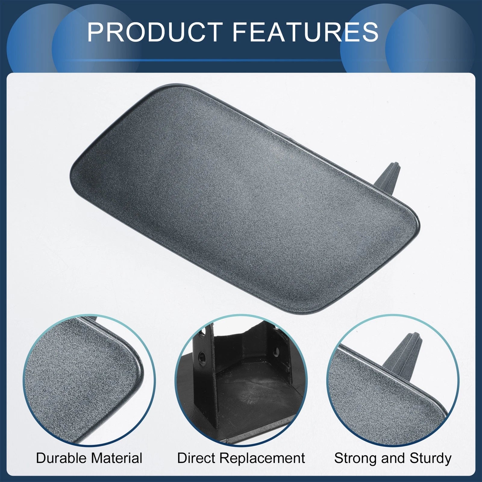 Front Left Washer Nozzle Cover Cap for Audi A3 8V (2016–2020) Gray 1 Pcs