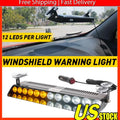 2X LED Windshield Emergency Lights for Universal Vehicles