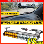 2X LED Windshield Emergency Lights for Universal Vehicles
