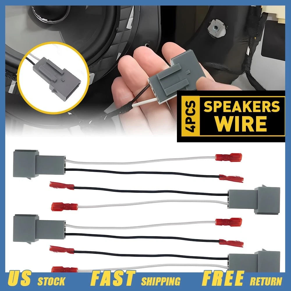 2 Pair (4) 72-5512 Speaker Wire Adapters for Ford Vehicles (1986–Present)