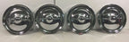 Hubcaps Single Bar Chrome Bullet Flipper for Hot Rod Rat Rod (15–Inch) (Set of 4)