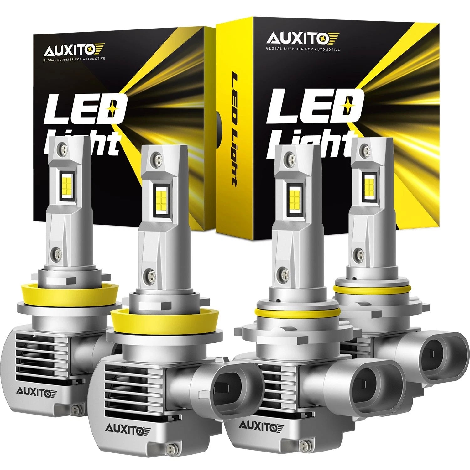 AUXITO 9005 H11 Combo LED Headlight Bulbs Kit for Hi/Lo Beam (6000K)