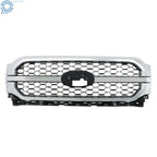 Grill Grille for Ford F-150 (2021–2023) Silver Chrome