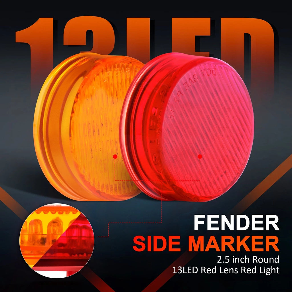 Set of 4 LED Side Marker Turn Tail Signal Lights for