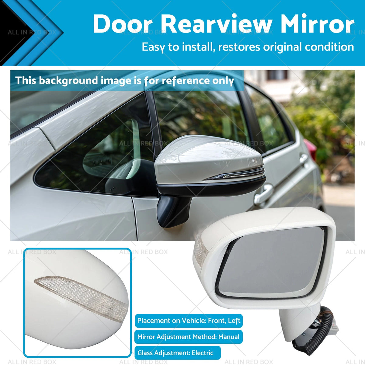 LH Electric Side Mirror with Turn Signal 5 Pin for Honda Jazz City (2002–2020)