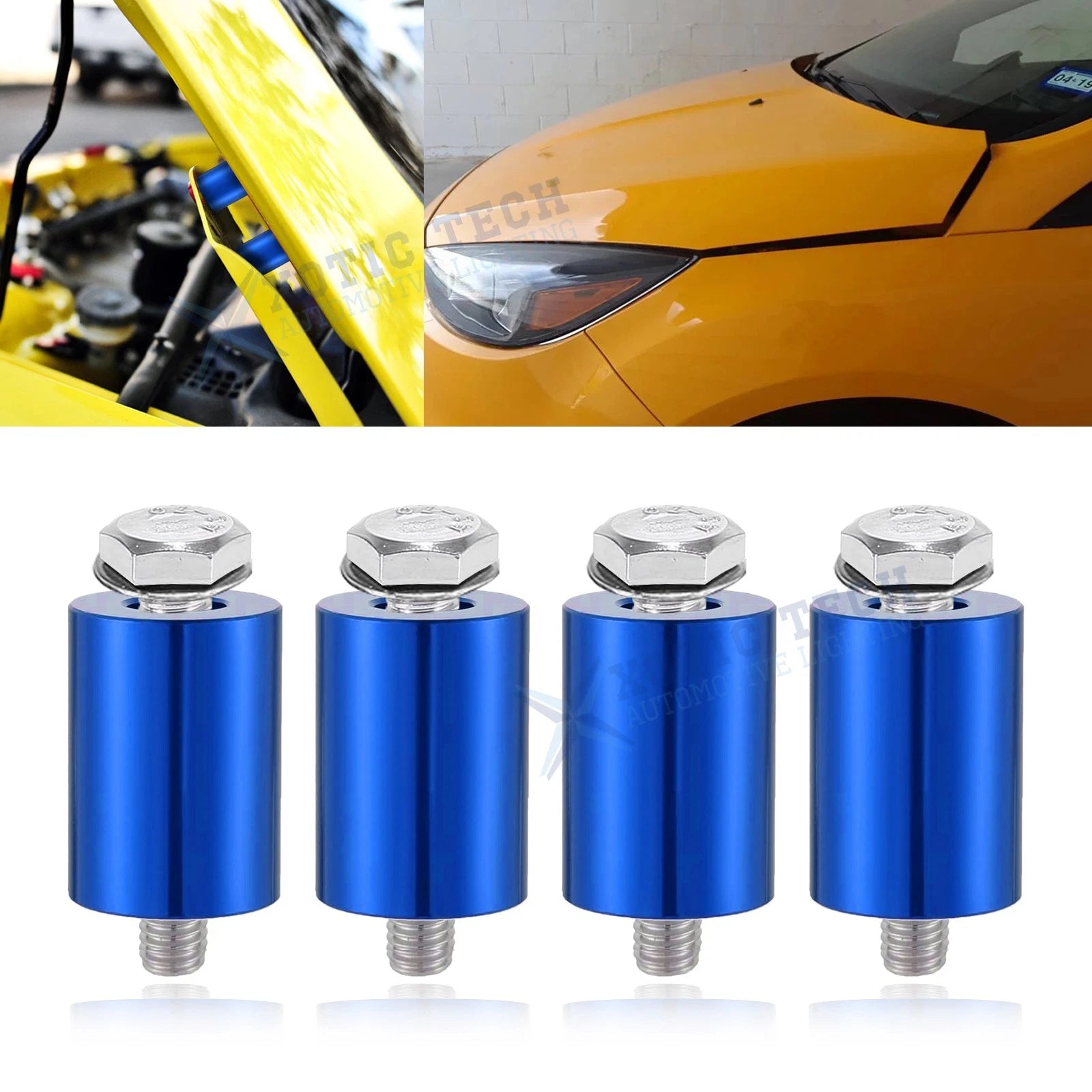 Engine Motor Hood Vent Spacer Riser Kit for Blue for Toyota (2010–2018)