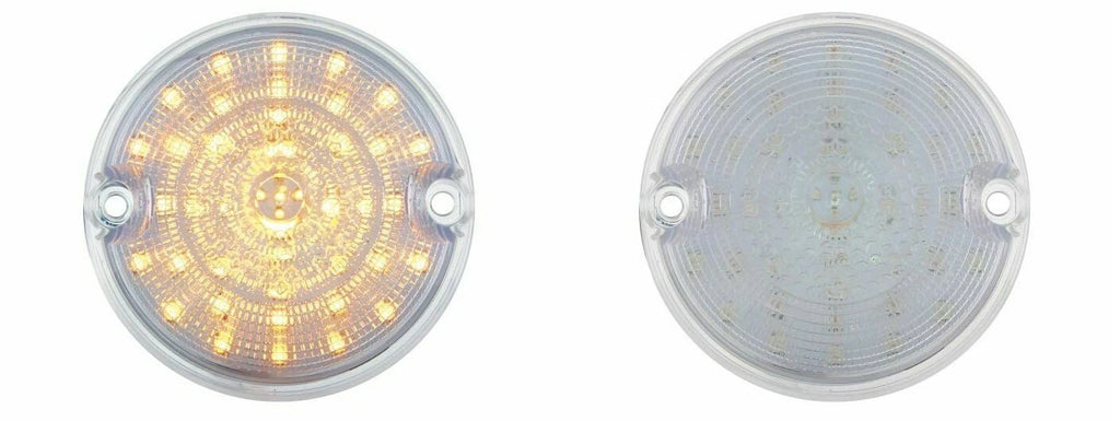 LED Parking Light Turn Signal Pair CLEAR Lens for Chevrolet Truck (1955–1957)