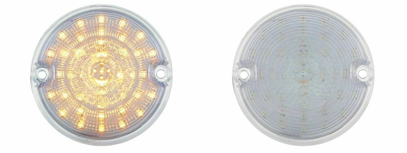 LED Parking Light Turn Signal Pair CLEAR Lens for Chevrolet Truck (1955–1957)