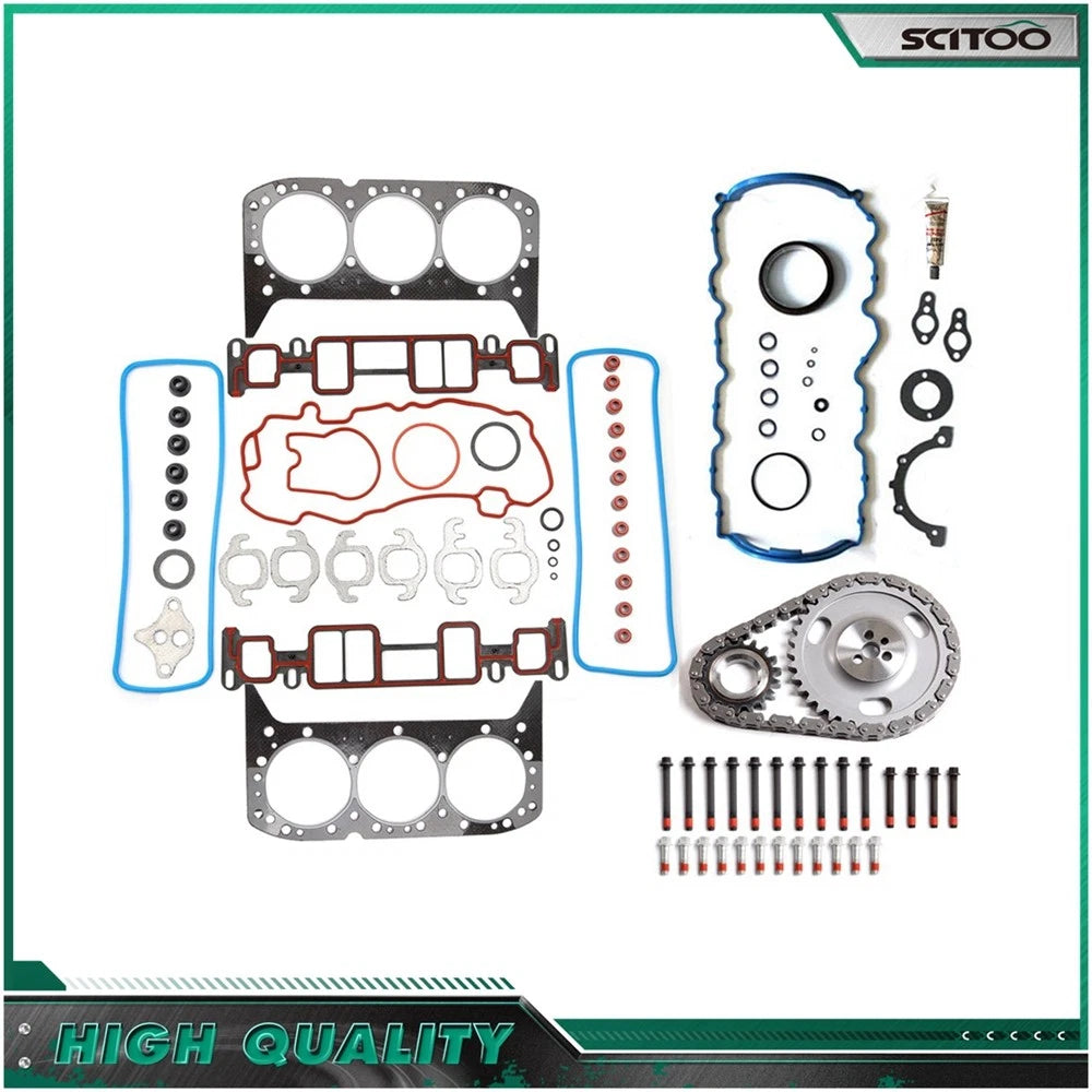 Gasket Bolt Set for GMC K1500 Sierra (1996–1998) Timing Chain Kit 4.3L