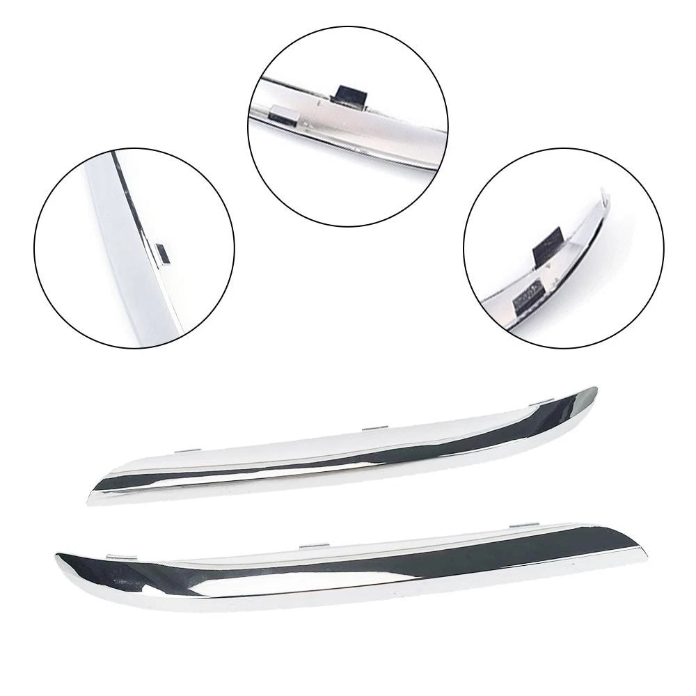 Set of 2 Front Chrome Bumper Trim Molding for Chrysler 300 (2011–2014)
