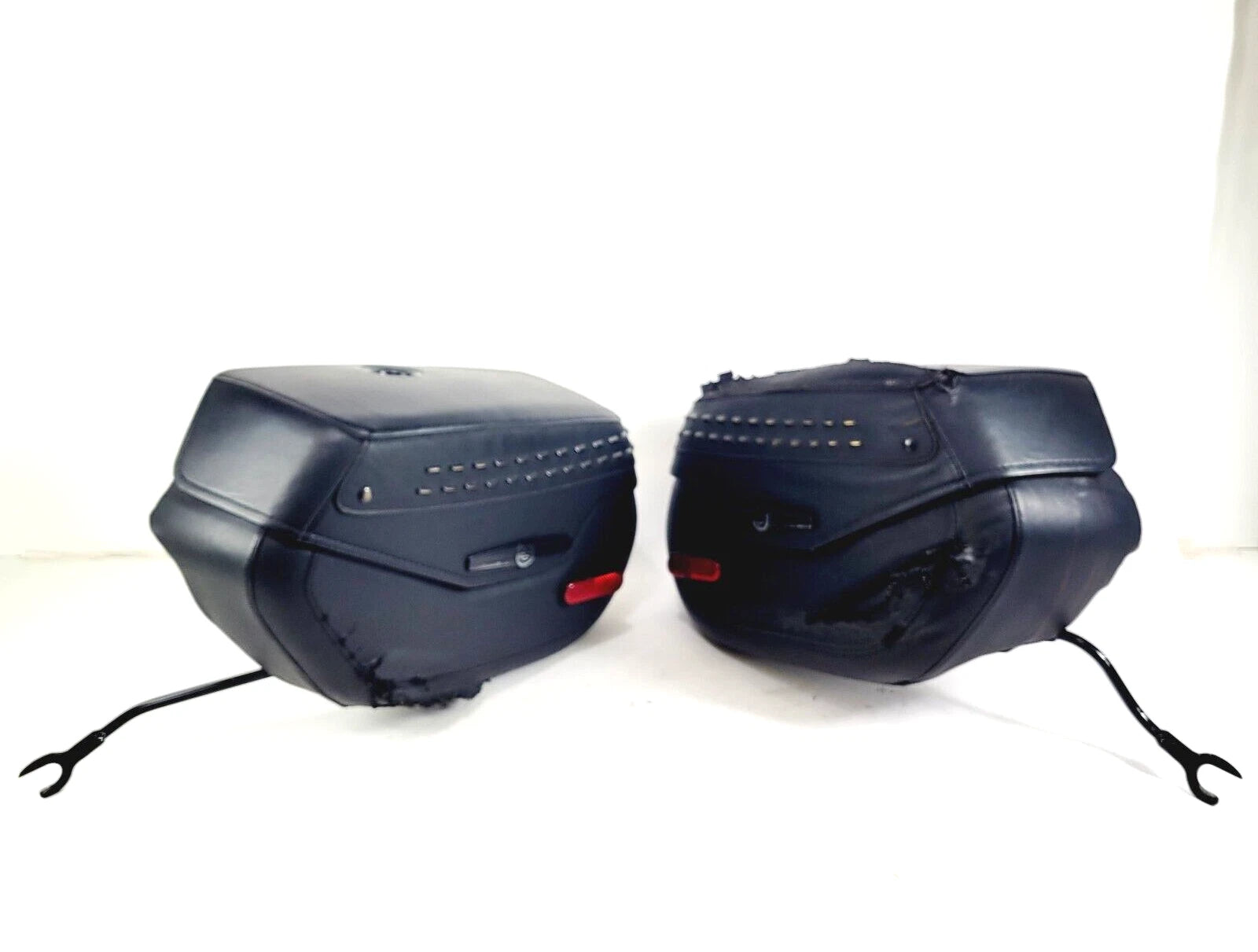 Saddlebags for Harley Heritage Softail (2018–2023) - Black Studded Leather