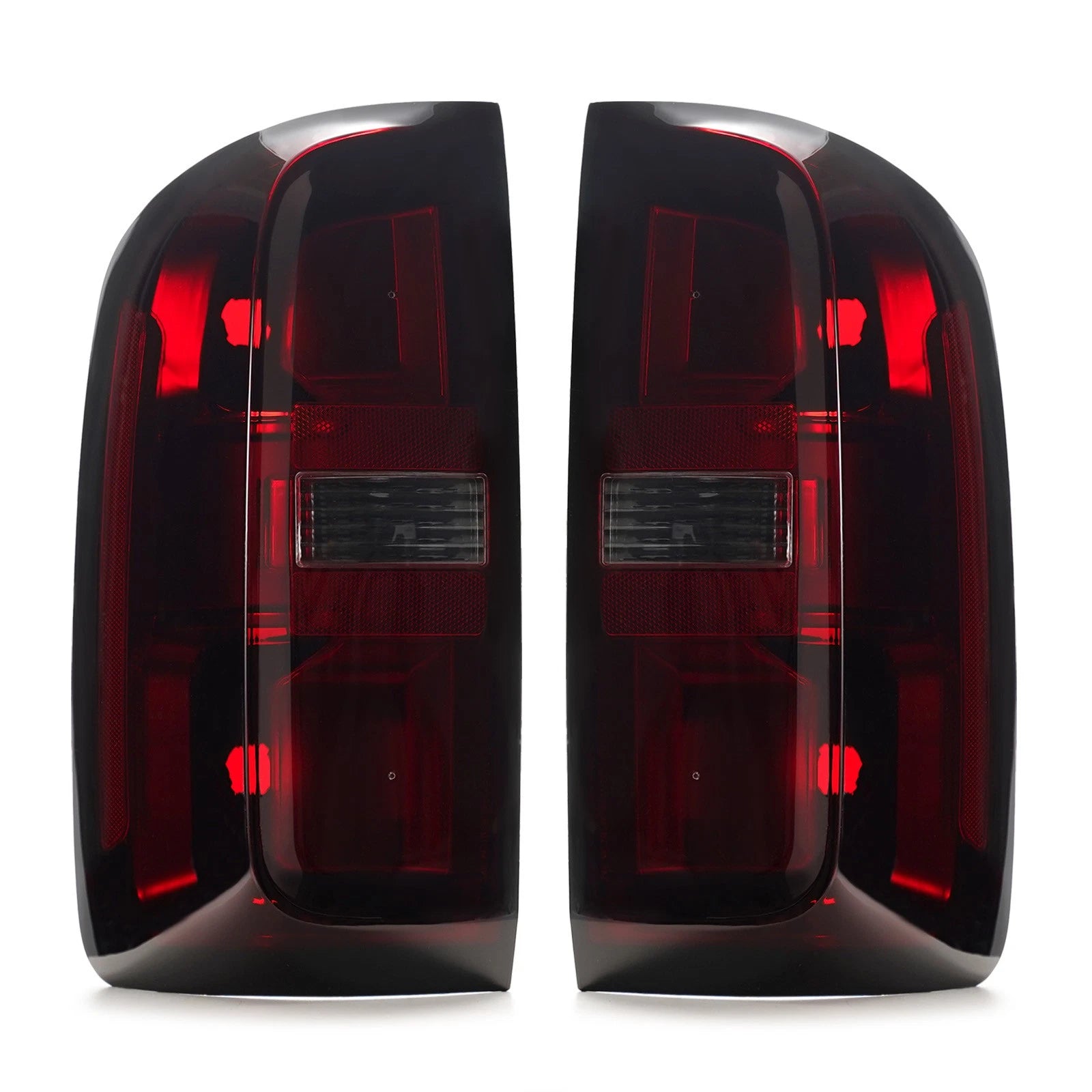 Halogen Tail Lights Pair for Chevy Colorado (2015–2022) Red Smoked Lens
