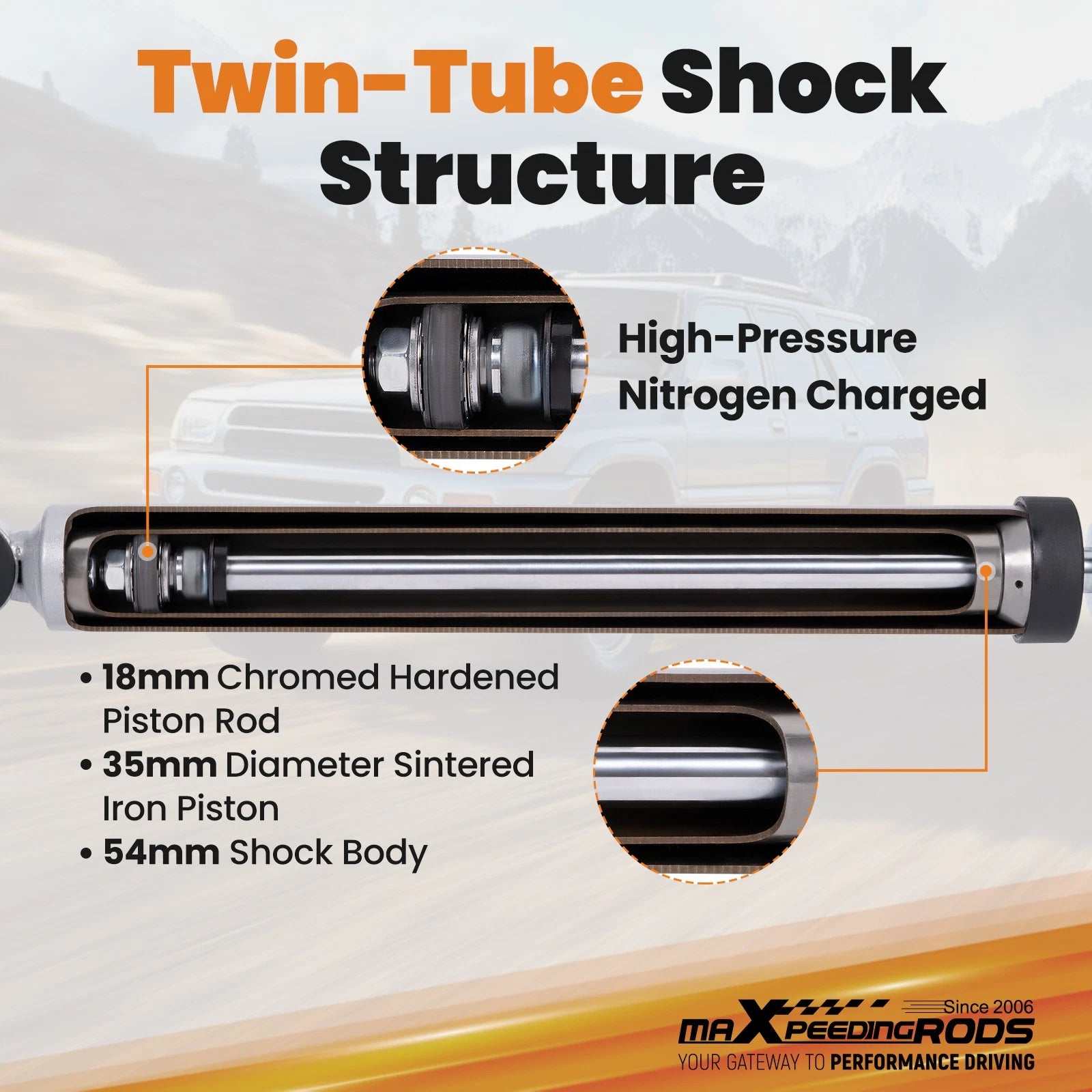 3" Lift Kit for Toyota 4Runner (1996-2002) Shocks & Coil Springs