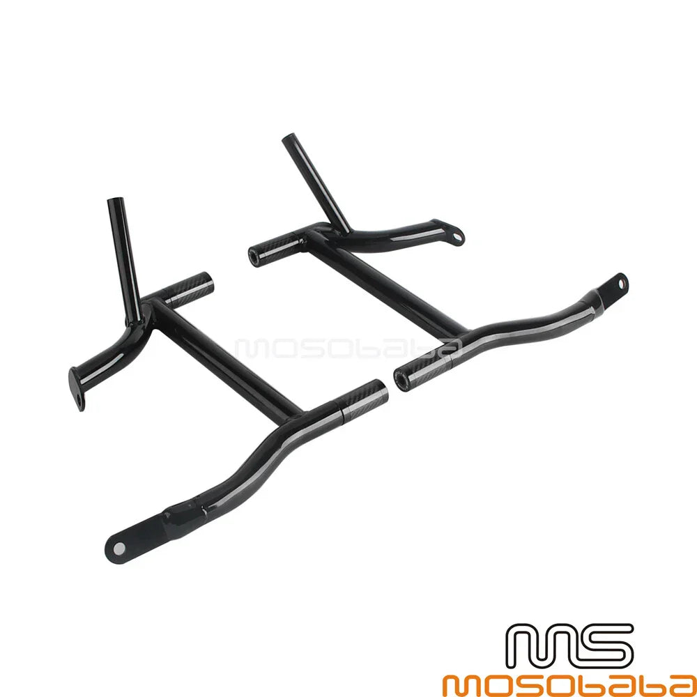 Saddlebag Bracket Guard Crash Bars w/4 Tube Sliders for Harley Road King