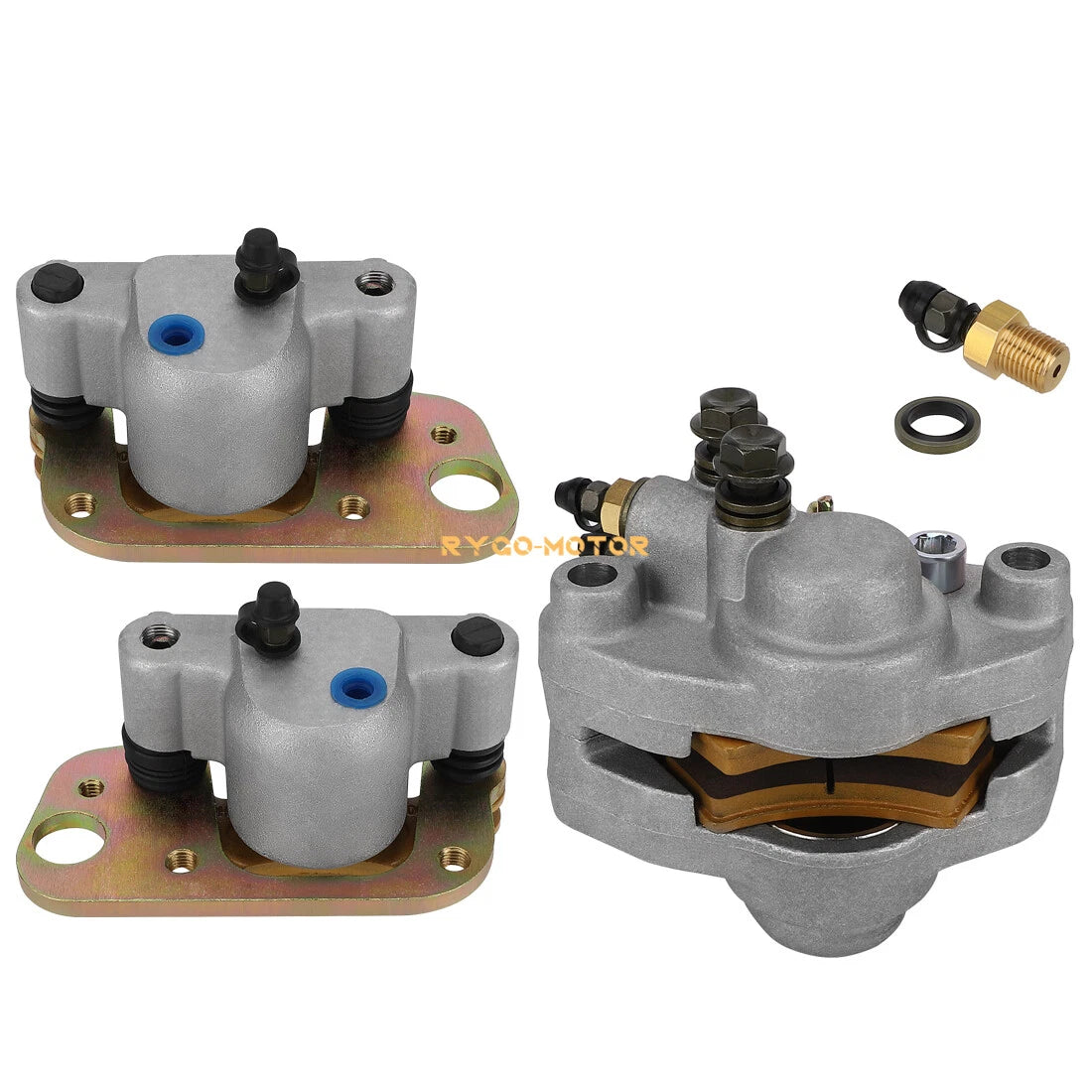 Front Rear Brake Calipers & Pads for Polaris Scrambler 400 500 (1998–2004)