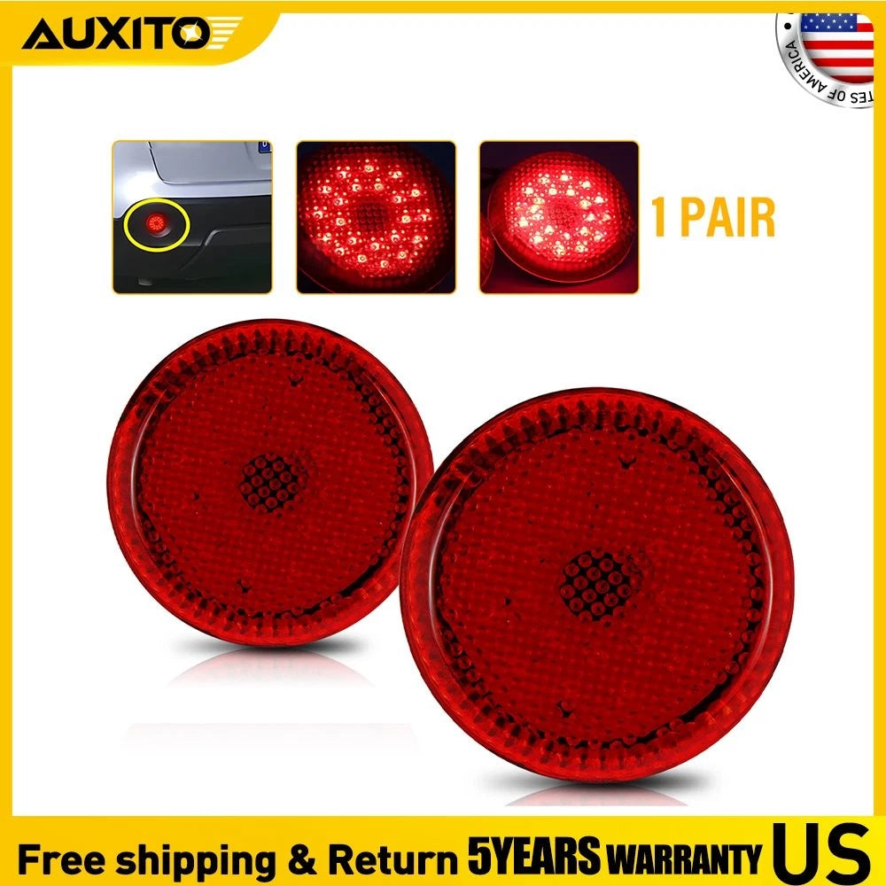 2X Rear Bumper Red Reflector Set for Toyota Corolla (2007–2010)