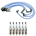 NGK Wire Set & Denso 6 Iridium TT Spark Plugs Kit for Mazda B3000 (1994–2006)