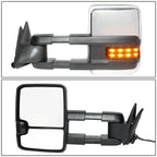 Powered Black Side Tow Mirror for Chevy GMC C/K (1988–2000) + Amber LED Signal