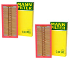 Set of 2 Engine Air Filters for Mercedes W140 W124 R129 (1992–1999)