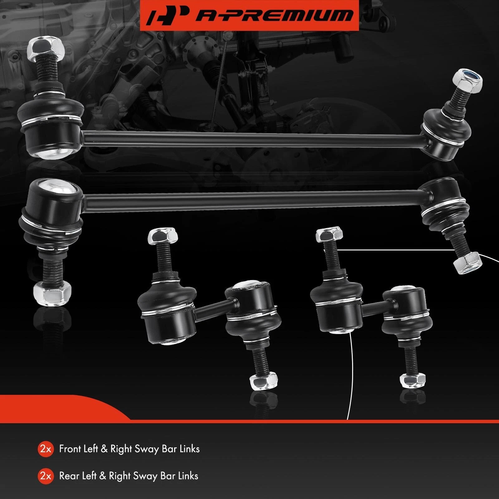 Set of 4 Sway Bar Links for Kia Sedona (1996–2012)