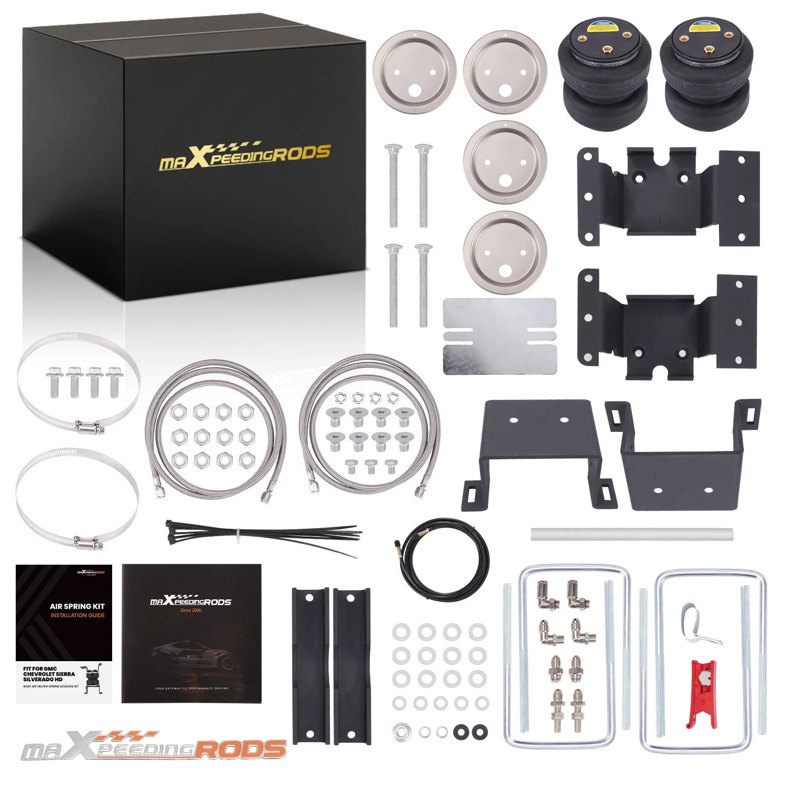Air Spring Kit 5000lbs for Chevy Silverado GMC Sierra 2500 3500 HD (2011–2019)