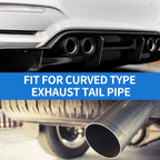 Dual Exhaust Tip for Toyota Prado GDJ/TRJ150 (2018–2023) - Silver Tone