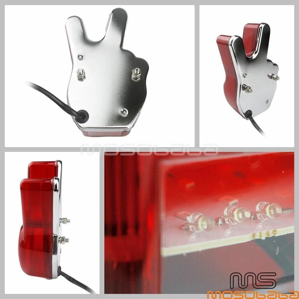 Red Rear Brake Tail Light LED Lights for Harley Bad Boy