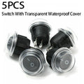 Set of 5 Rocker Toggle Switches 12V SPST for Car Boat