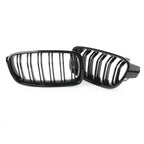 Dual Slat Gloss Black Grills for BMW 3-Series F30 F35 (2012-2016)