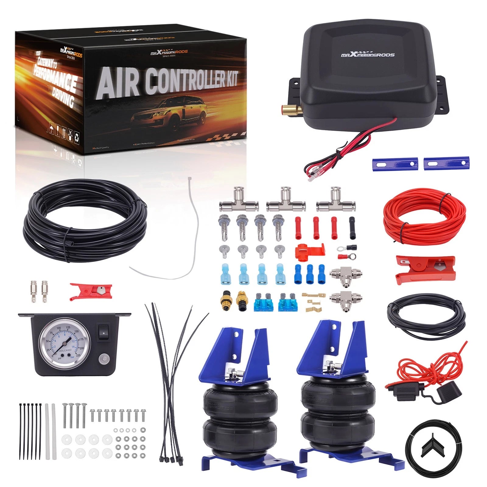 Air Suspension Helper Spring + Compressor Kit for Toyota Tundra (2000–2006)