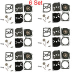 Set of 6 Carburetor Rebuild Kits for Poulan, Weedeater, McCulloch, ZAMA RB-39