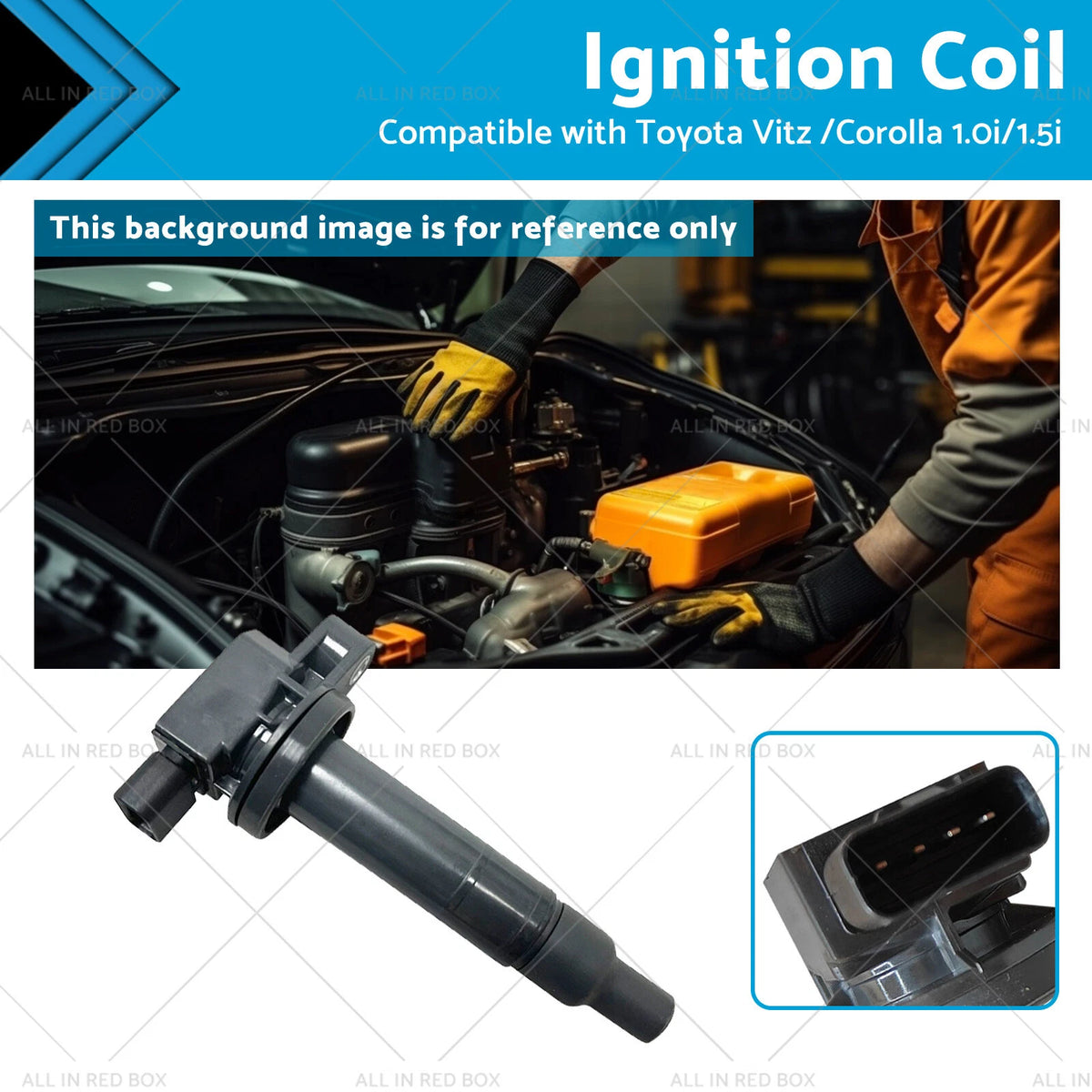 Ignition Coil 9091902240 for Toyota Vitz (2000) / Corolla (2013) 1.0i/1.5i