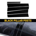 Set of 6 Piano Black Pillar Post Trim Door Covers for Toyota Corolla (2009–2013)