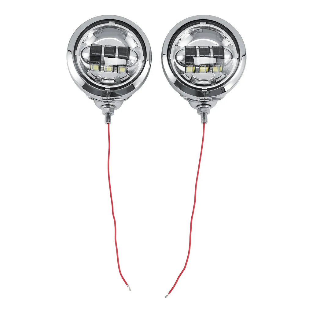 4-1/2" Chrome Auxiliary Fog Lights & Housing for Harley Davidson