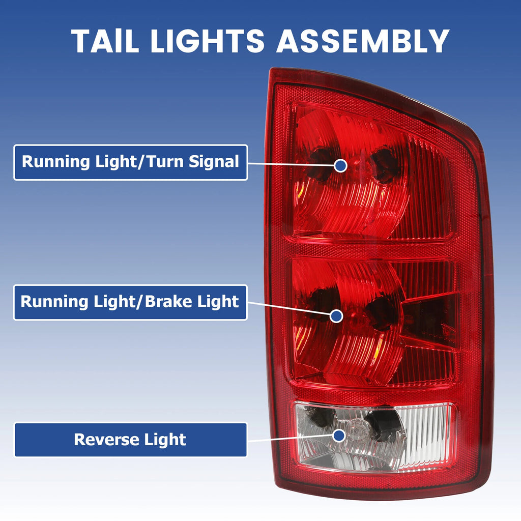 Right Side Tail Light Lamp for Dodge Ram 1500 2500 3500 (2002–2006)