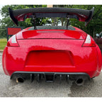 Rear Bumper Diffuser Lip for Nissan 370Z (2009–2020) 4 Fins Carbon Look
