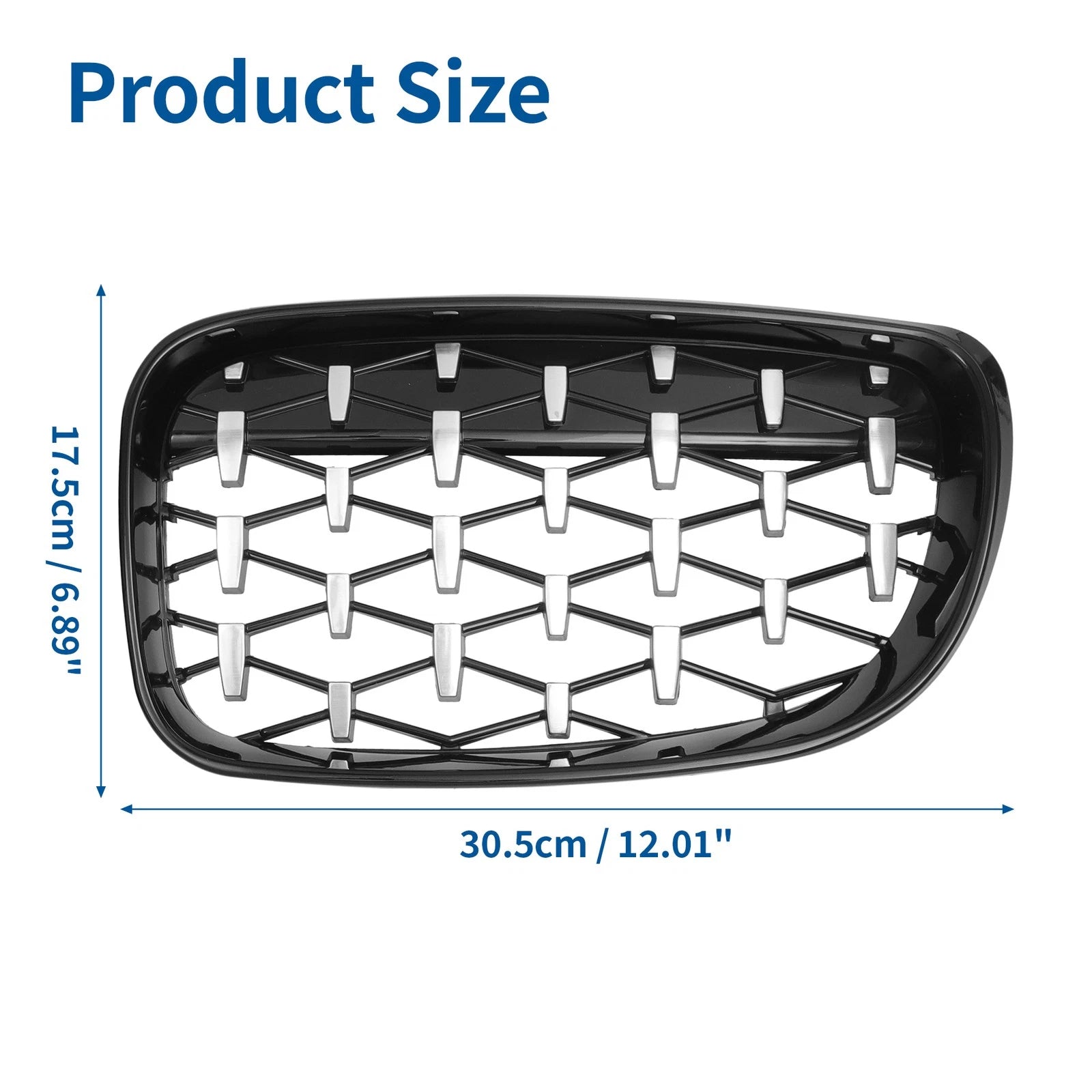 Front Hood Bumper Grille for BMW 128i 135i (2008–2013) No. 51137166439/51137166440