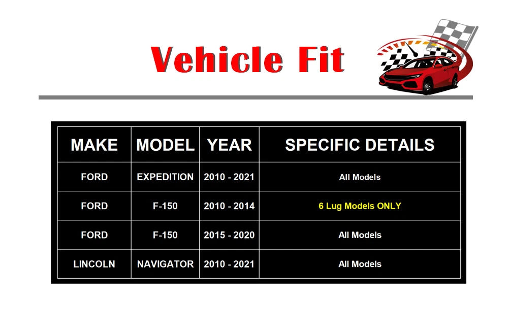 Front Brake Rotors & Ceramic Pads for Ford F-150 (YYYY-YYYY)