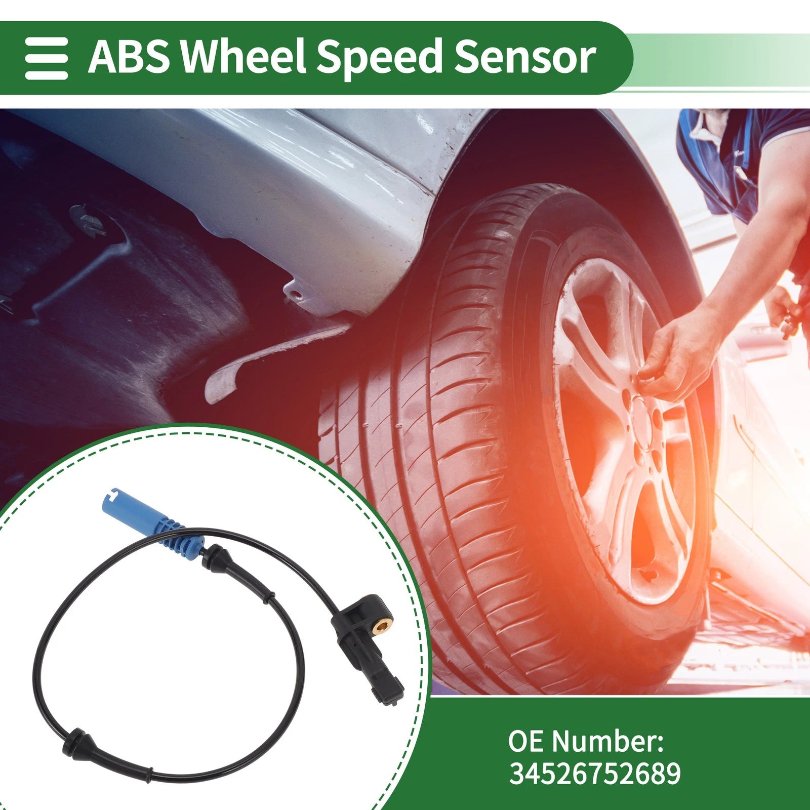 ABS Wheel Speed Sensor No. 34526752689 for BMW Z3 (2001–2002) Front Left