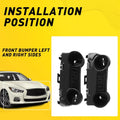 Pair Front Bumper Bracket Beam Mount Support LH & RH for Infiniti Q50 (2014–2021)
