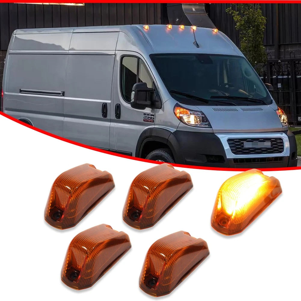 2X Front Roof Cab Amber LED Clearance Lights for Ram ProMaster 1500 2500 3500 (2014–2023)