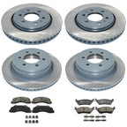 Set of 4 DuraGo Disc Brake Rotors & TRW Ceramic Pads for Ford F-150 (2012–2017)