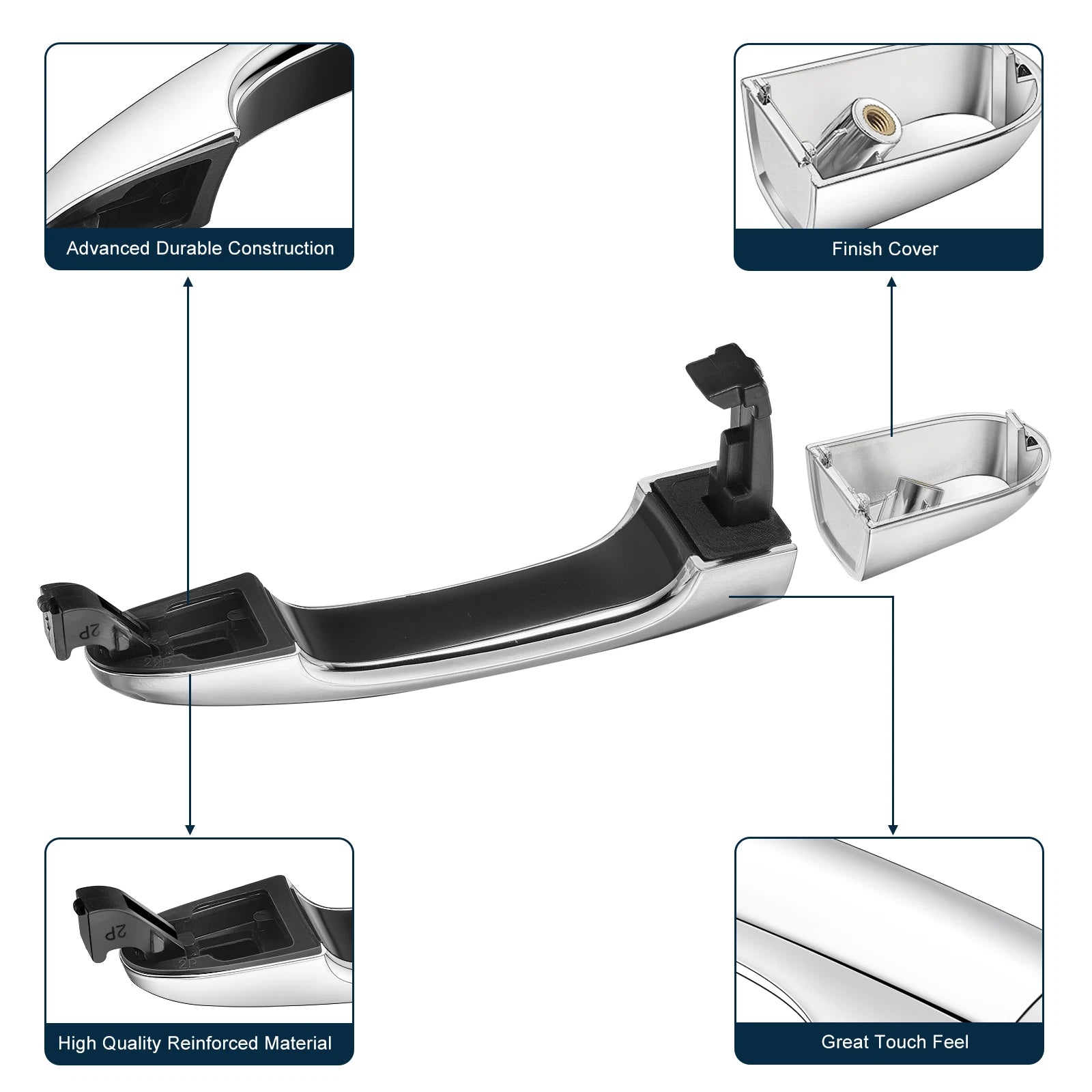 Rear Exterior Outside Right & Left Door Handle for Kia Sorento (2011-2015)