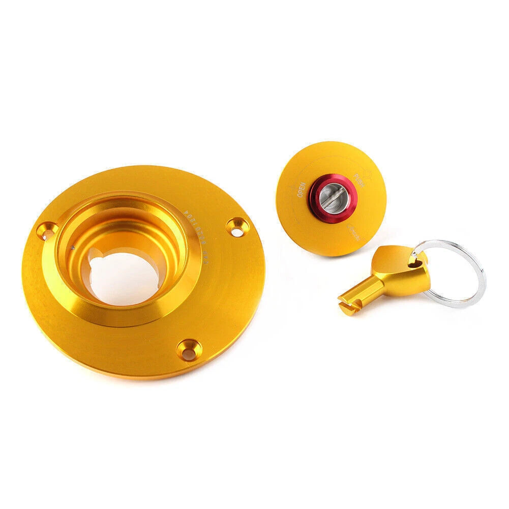 Fuel Filler Cover Gas Tank Cap w/Key for Yamaha FZ1 FZ6 YZF600 R1 R6 (2006–2016)